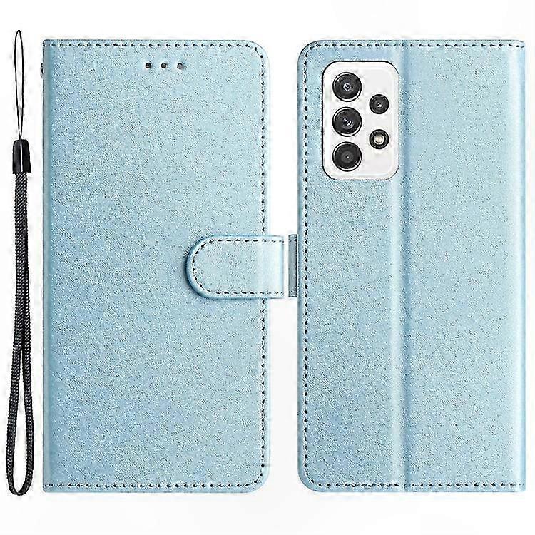 Silk Texture Leather Wallet Case with Stand for A53 5G - Horizontal Design Phone Cover
