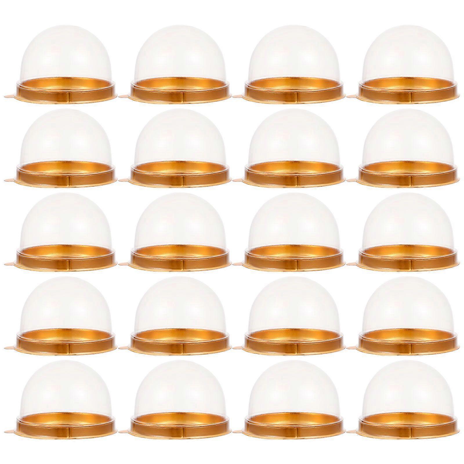 50pcs Creative Cupcake Packaging Boxes Baking Cake Dome Cases Moon Cake Holders