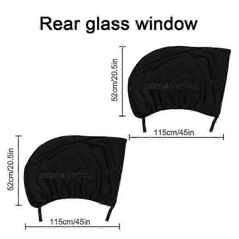 SEAMETAL 1 Pair Universal Car Sun Side Window Shade Curtain Front R...