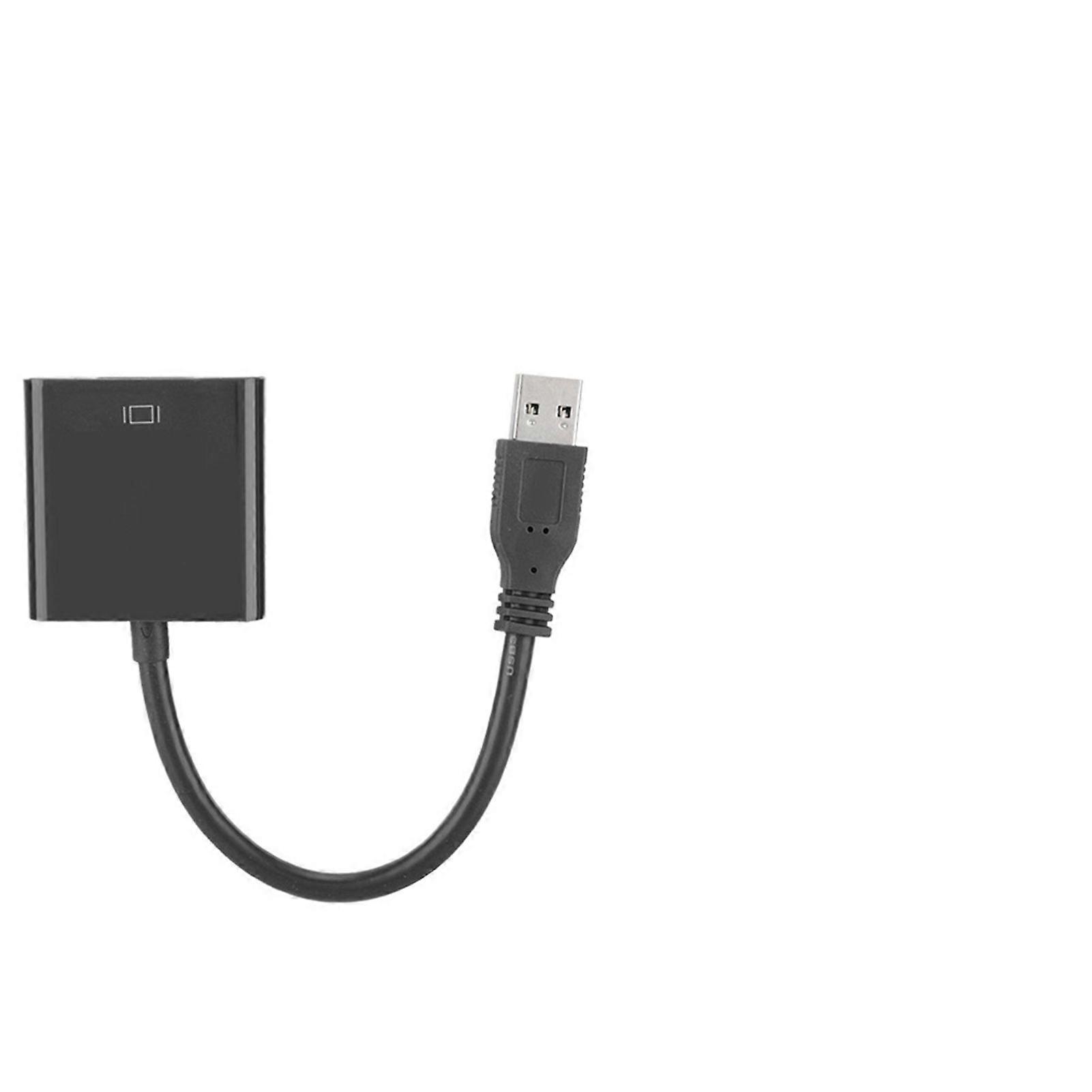 USB 3.0 to VGA Adapter Cable for Win 7/8 System (Black)