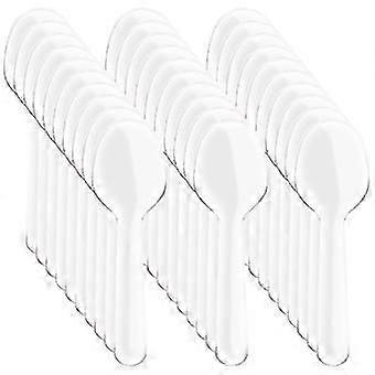 Disposable Plastic Spoons - 200pcs Clear Teaspoon Cutlery For Dessert Ice Cream - Disposable Utensils Tableware