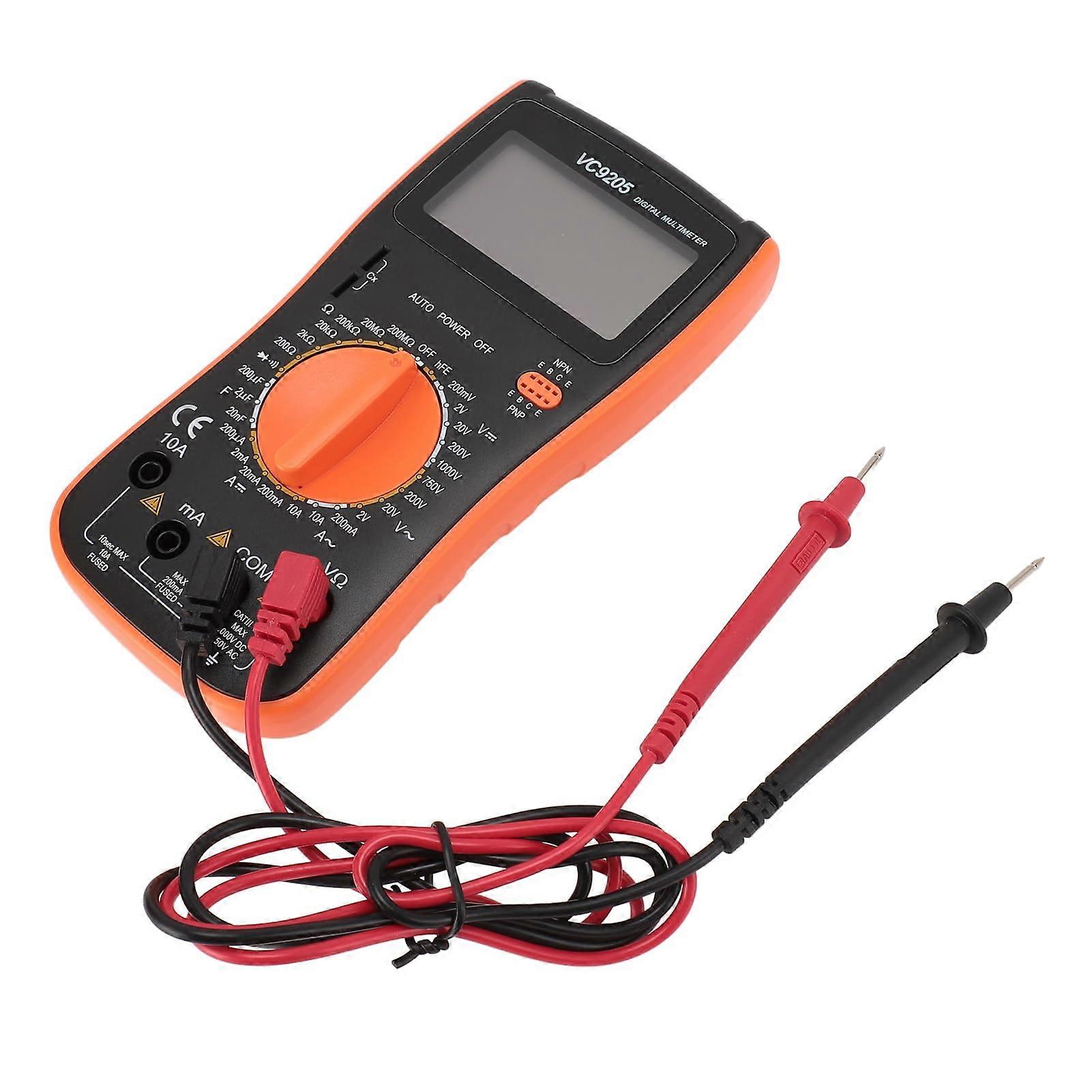 Ohmmeter Voltmeter Digital Multimeter With LCD Display Manual Range Backlight Measures Resistance Capacitance Voltage