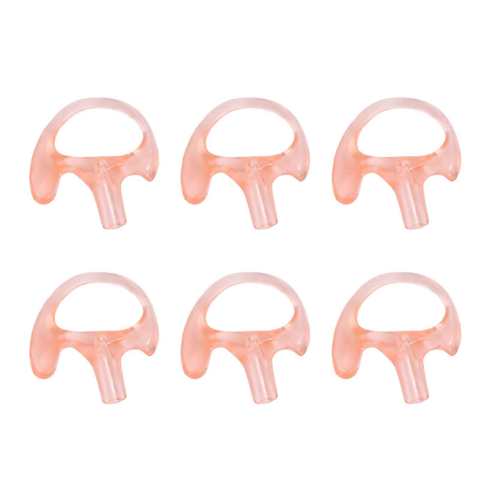 Ear Molds Silicone Replacement For Headset Earpiece During Intercom Use In Pink Color With Dimensions 2.5X2.5X0.2CM Designed For General Users - 6 Pcs