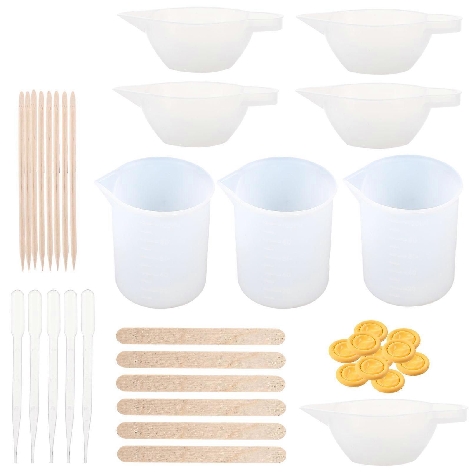 43Pcs DIY Epoxy Tool Set Featuring Silicone Stirring Rods Designed For Craft Making And DIY Lovers Assorted Color And Versatile Functionality