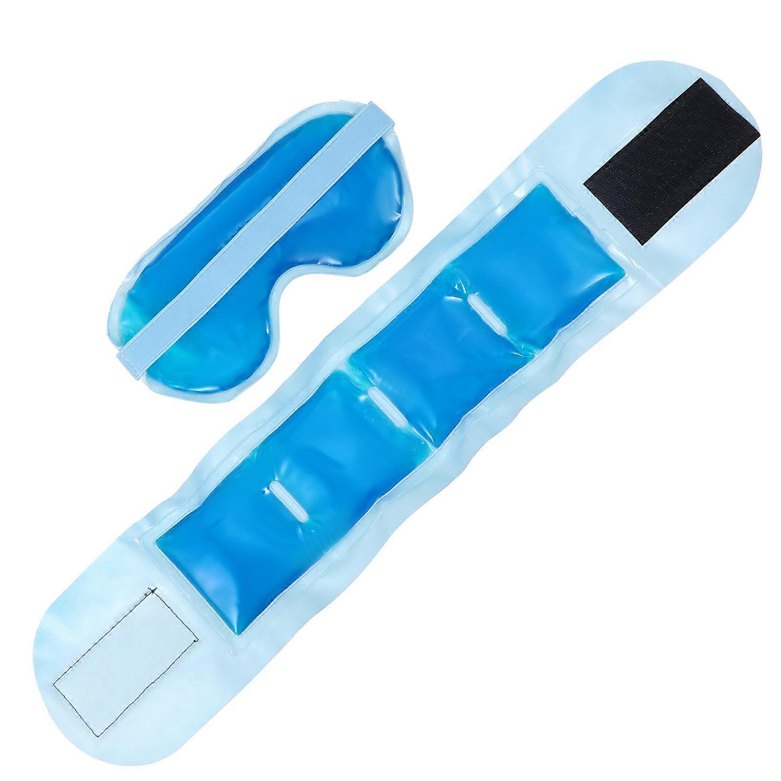 Sleep Blindfold Gel Eye Mask Cold Therapy for Sleeping Use 1Set Blue Material