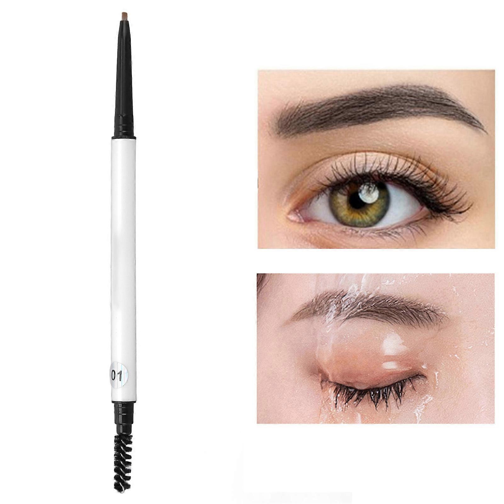 Automatic Rotating Eyebrow Pencil 01 Light Brown Dual Ended Brush