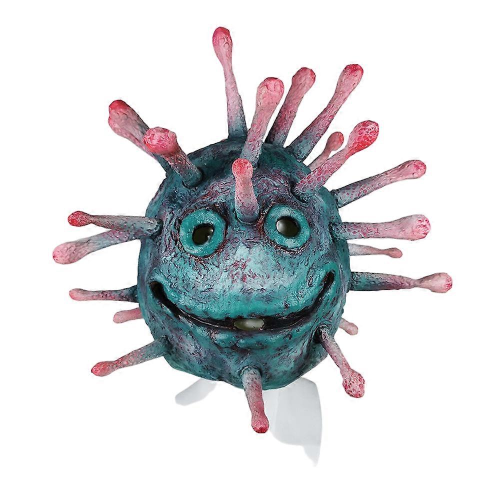 Latex mask headgear with styles like human face virus, creating a terrifying atmosphere