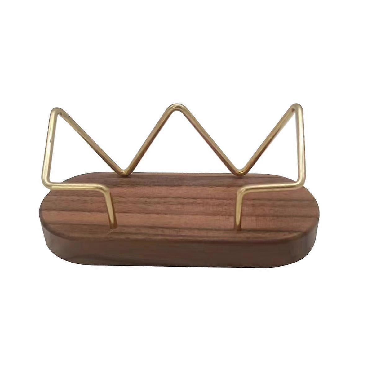 Wooden Business Card Holder Organizer Office Desk Display Stand Memo Counter Tabletop Shelf Home Car