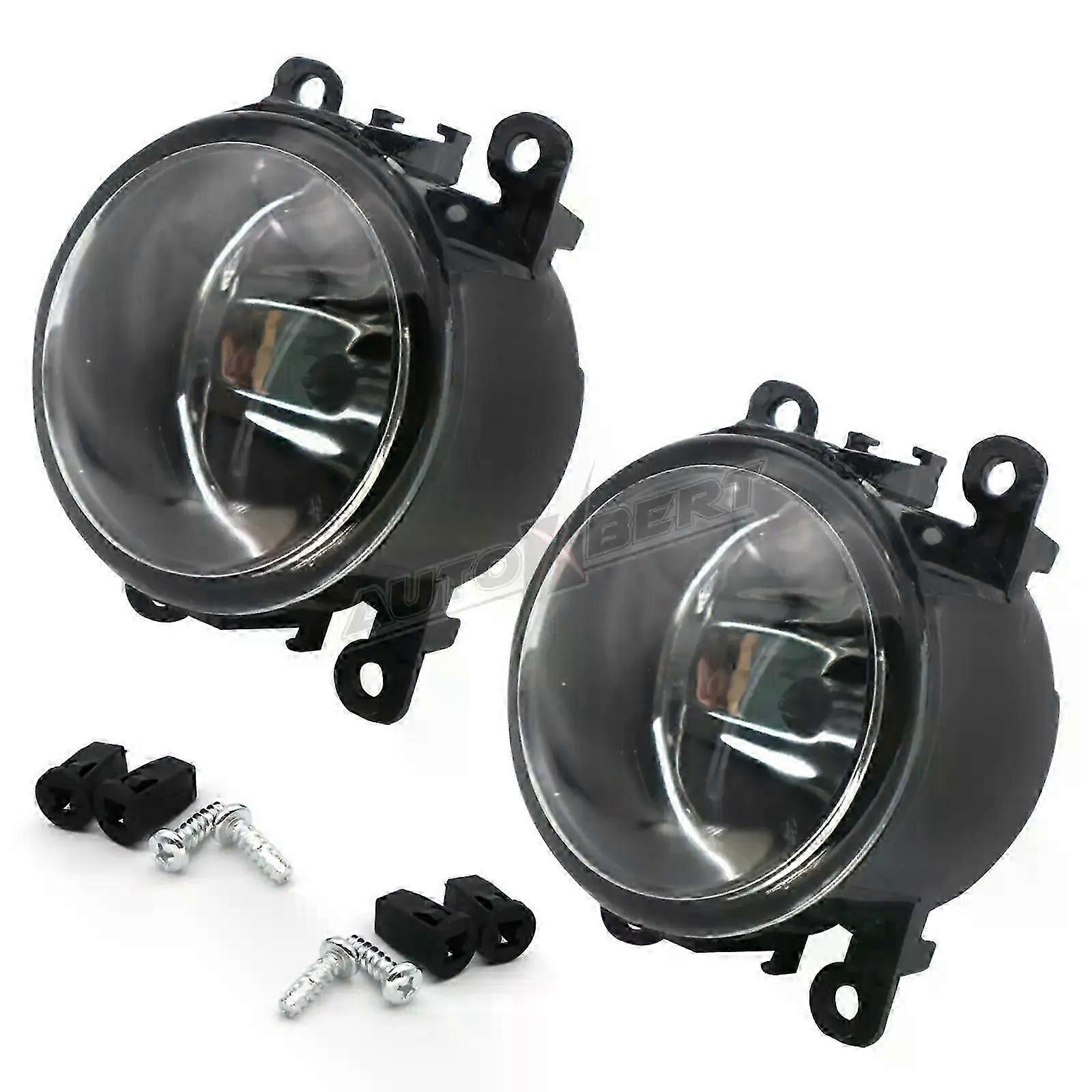 Pair Bumper Fog Light Lamp Assembly Halogen Front Foglight Fit For Renault Duster Megane Fluence Koleos Kangoo 03-15 Fit For Focus 2 3