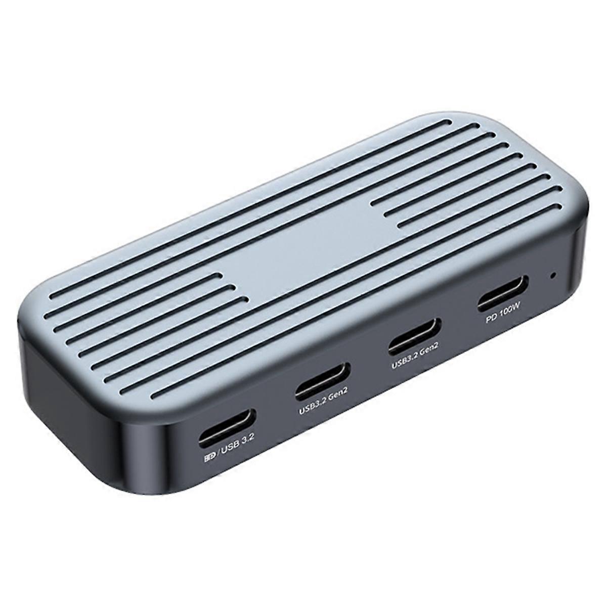 10Gbps USB C Hub with 4K@60Hz Video Output USB3.2 Gen2 PD100W USB Splitter Adapter for Laptop