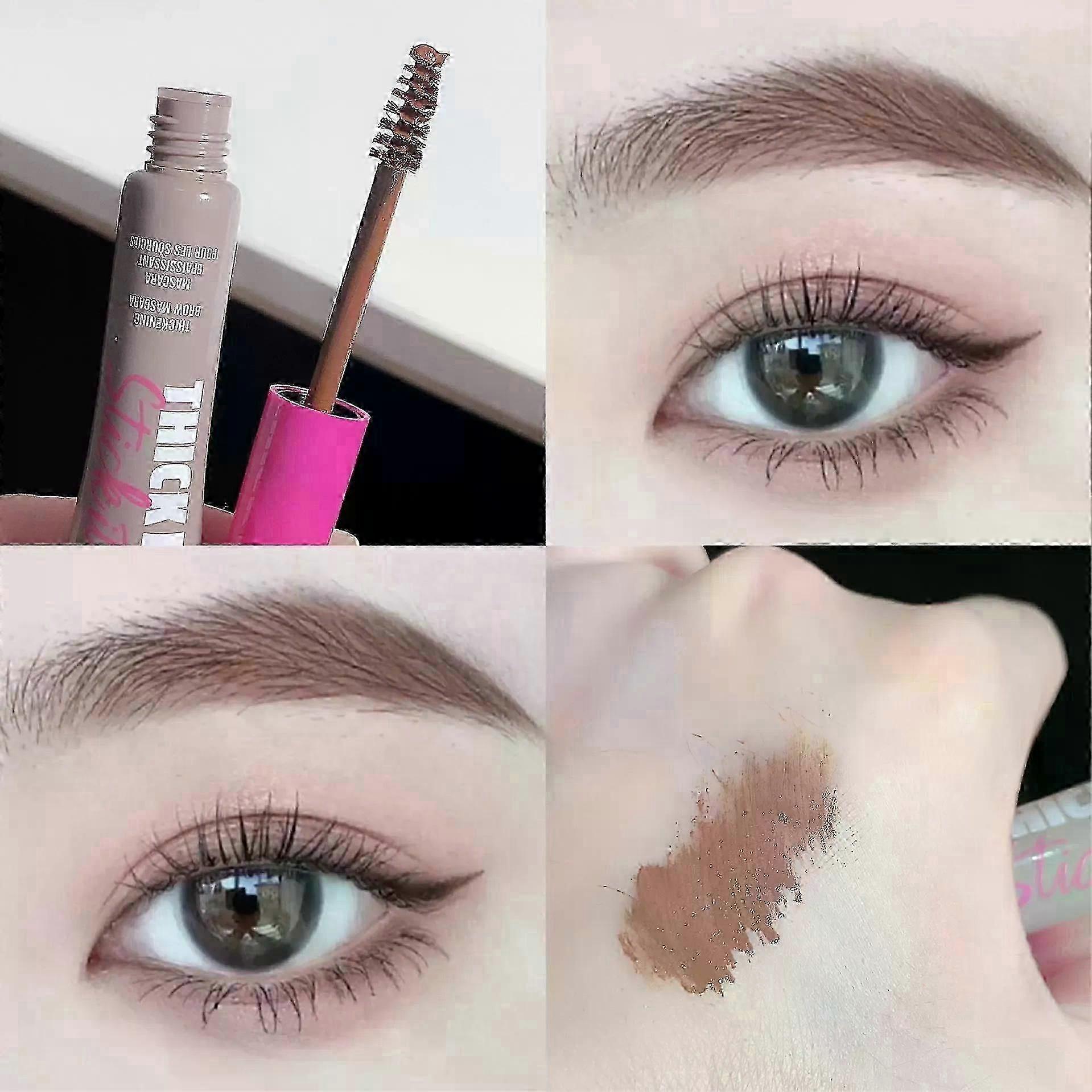 2025 Professional Makeup The Eyebrow Glue, Tinted Thickening Brow Mascara, Long-Lasting Tinted Eyebrow Gel, Extreme Hold Volumizing, Brow Fast Sculpt,