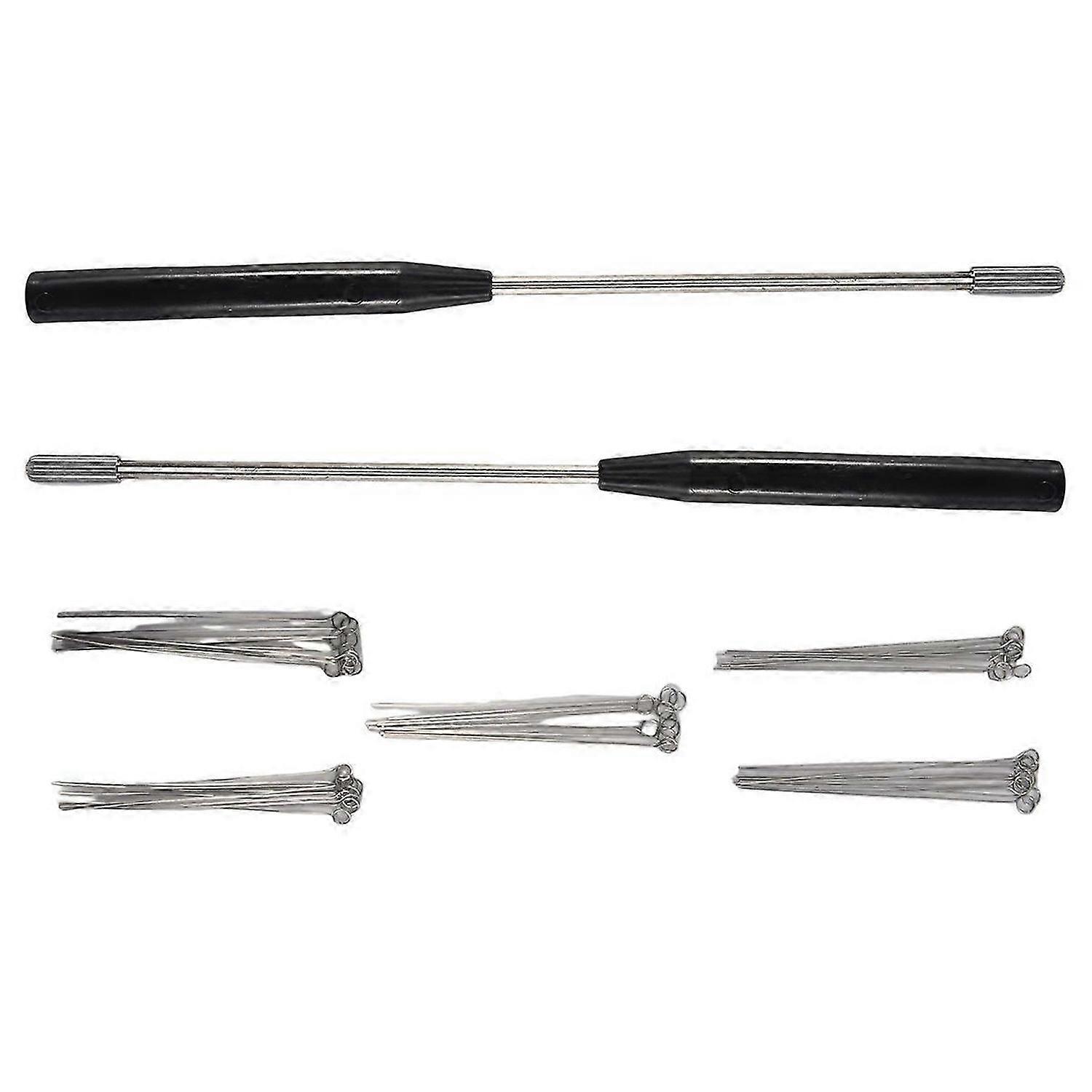 2PCS Inoculating Holders with 50Pcs 10UL Needle Tips Inoculation Loop