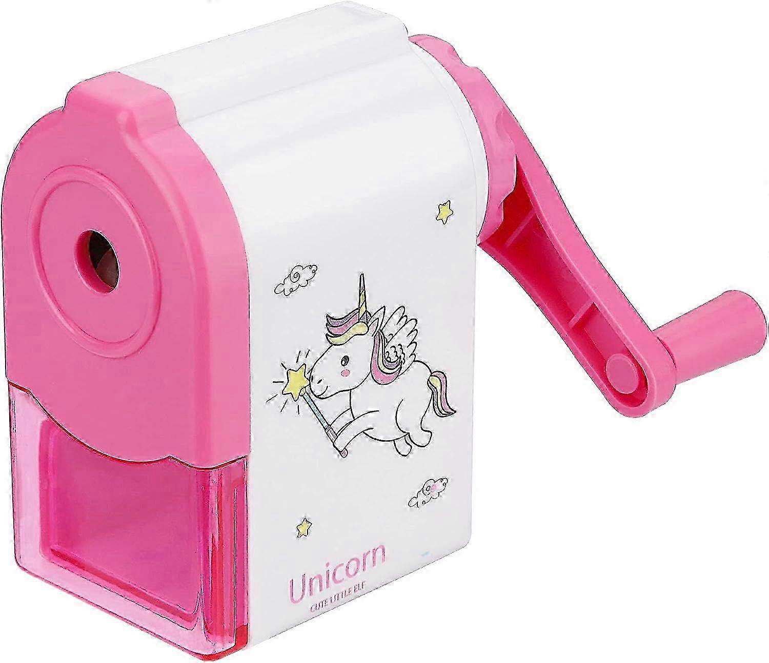 Pencil Sharpening Machine,Pink Pencil Sharpener Hand Crank Manual Sharpener Animal Cartoon 2025