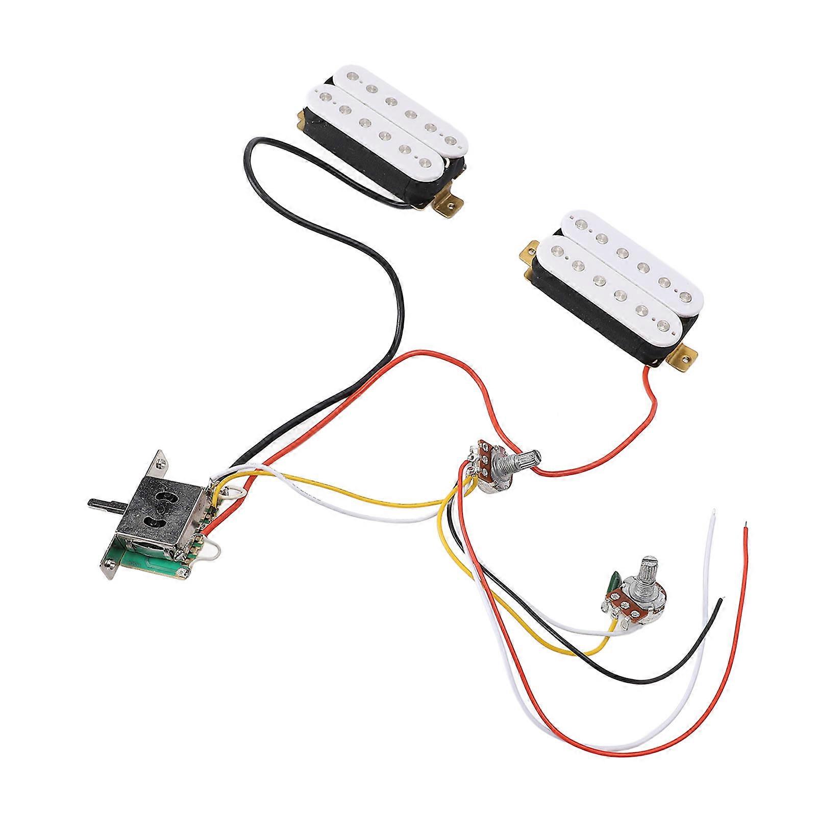 HH Pickup White Prewired HH Humbucker Set with Tone Volume Circuit
