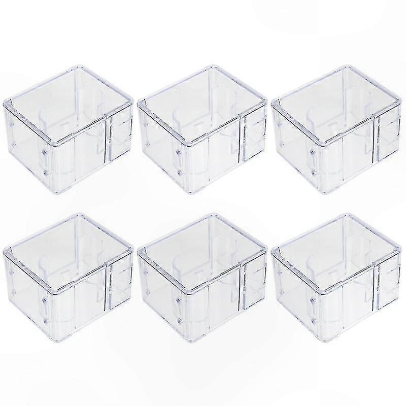 Set of 6 Mini Plastic Storage Containers with Lids