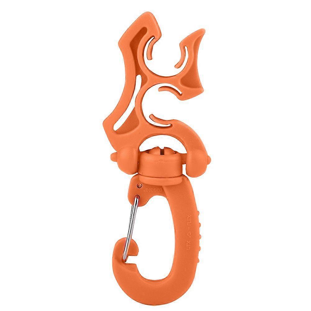 Scuba Diving Double BCD Hose Holder Clip Regulator Retainer Buckle Hook for Snorkeling (Orange)