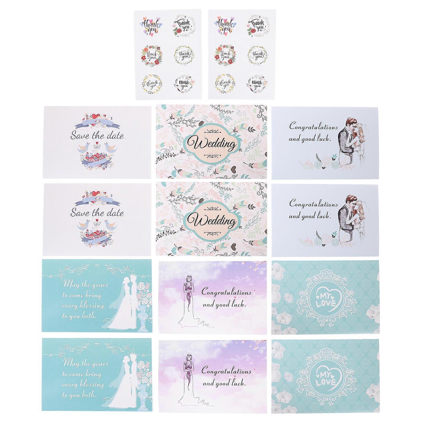 Wedding Invitation Greeting for 2Sets with Envelopes