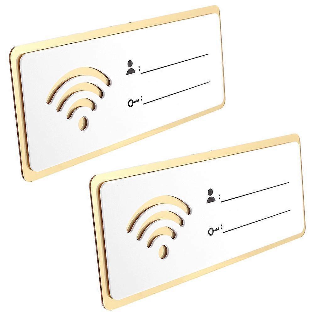 WiFi Sign Board Acrylic WiFi Password Sign for Hotels 6Pcs