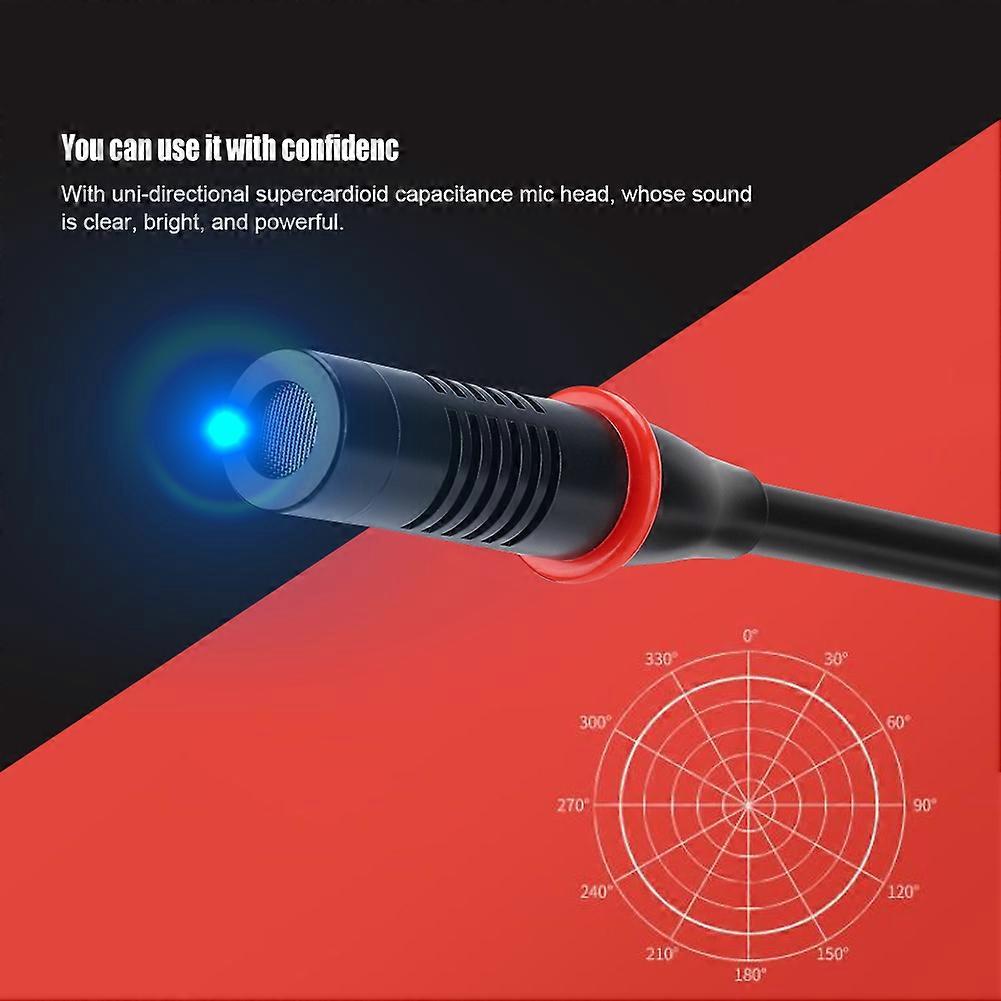 Desktop Adjustable Uni-Directional Condenser Mic, 8m Cable