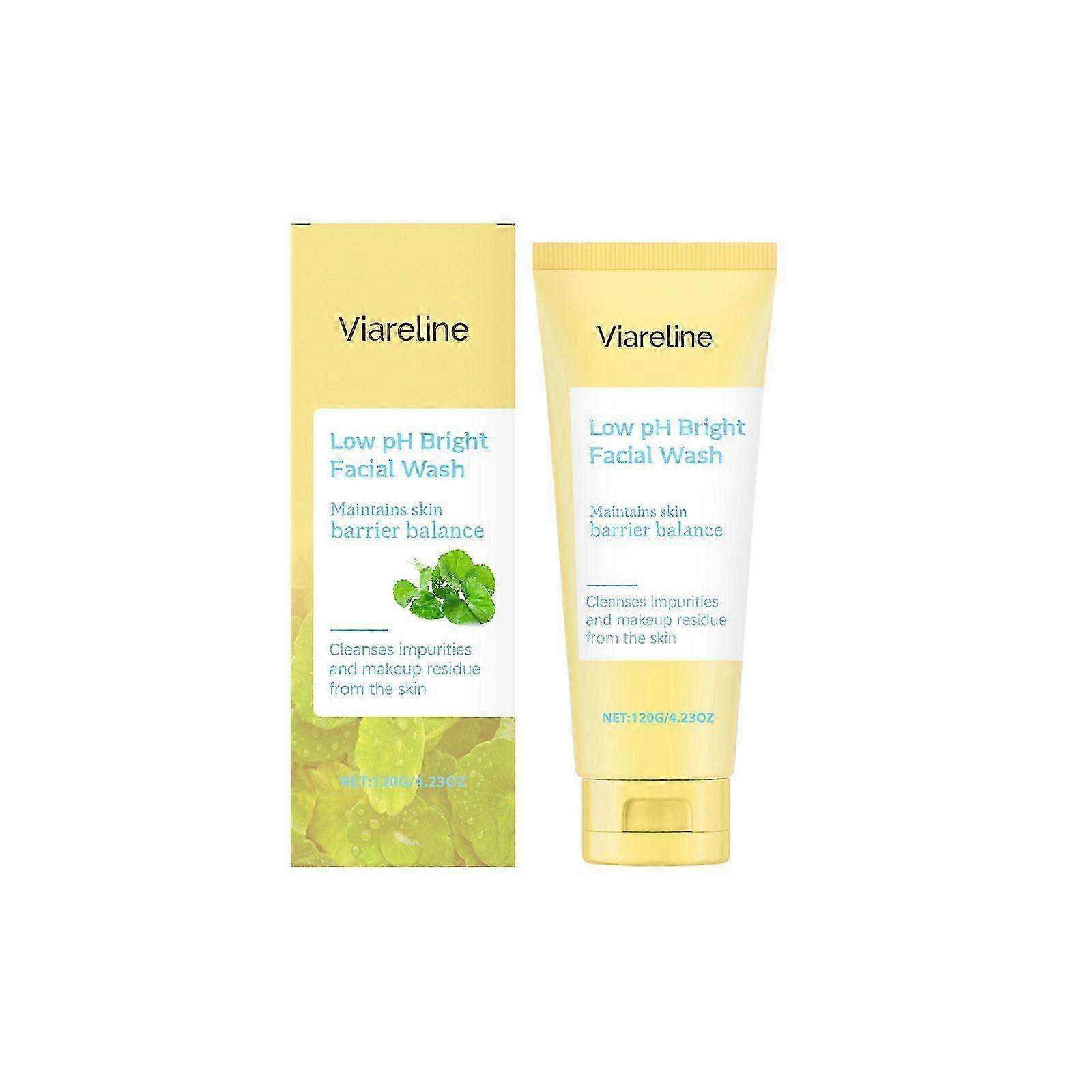 Low pH Bright Facial Wash with Niacinamide & Centella Asiatica Extract - Gentle Cleanser for Skin Barrier Balance, Cleanses Impurities & Makeup,Daily