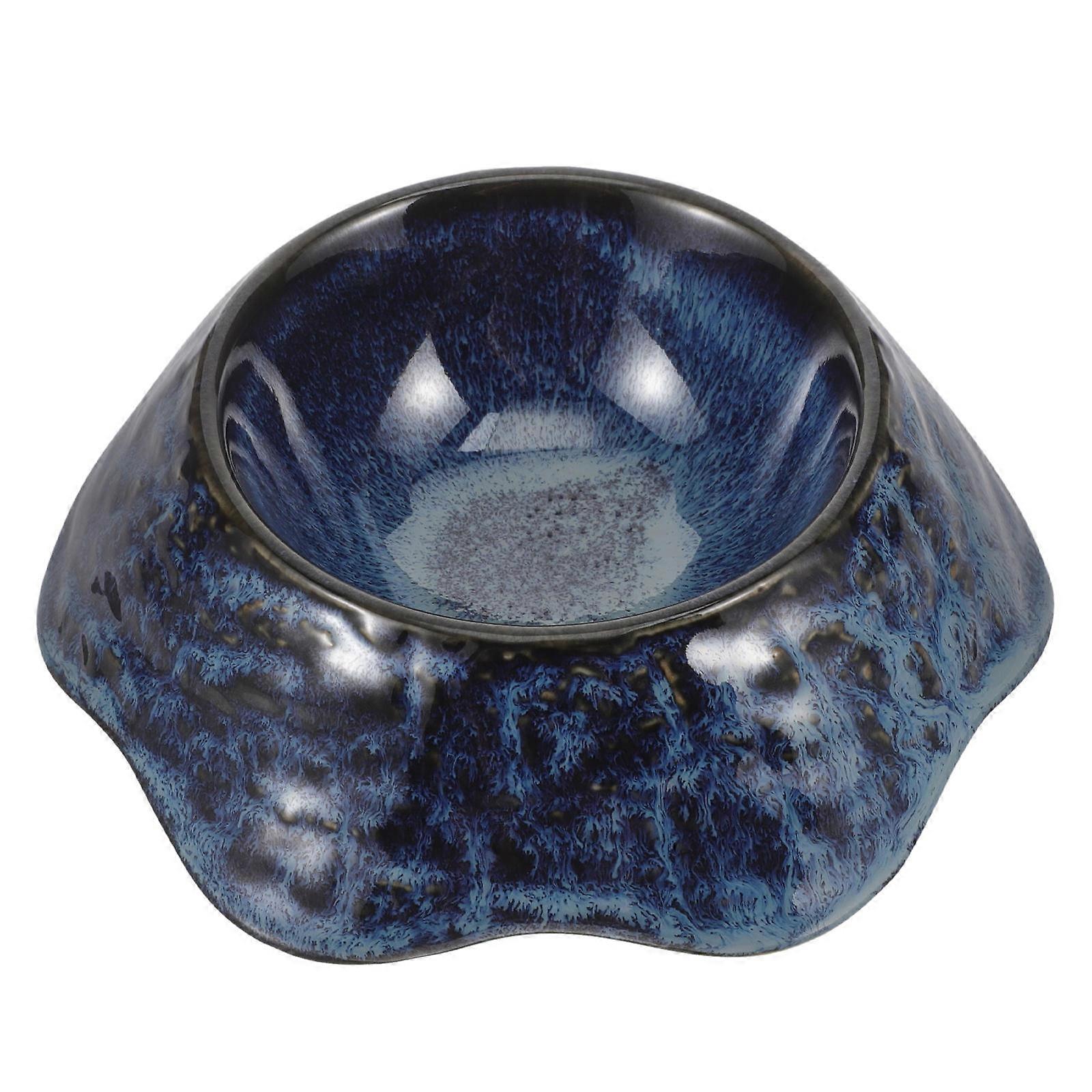 Creative Blue Salad Bowl Ceramic Bowl for Serving