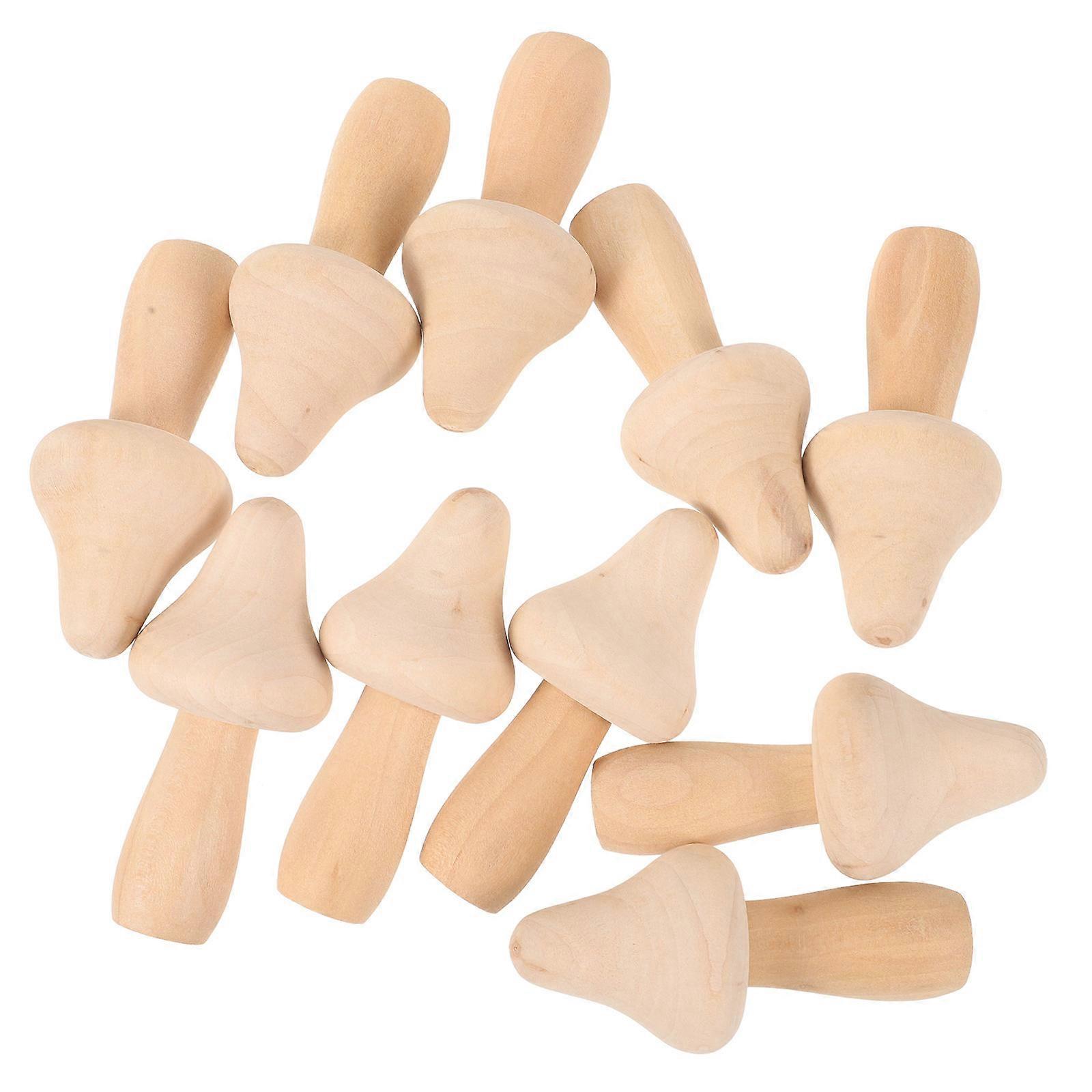 Wooden Mushrooms Unfinished DIY Crafts for Decoration 40Pcs Set