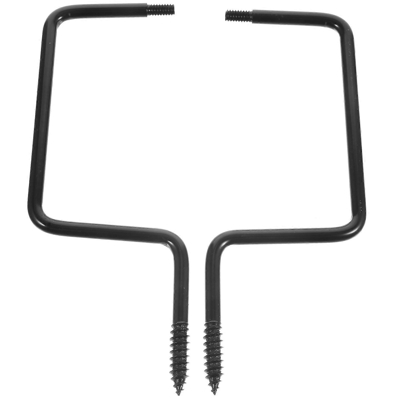 2Pcs Adjustable Iron Hook for Space-Saving Outdoor Decoration in Balcony and Garden with Curved Design