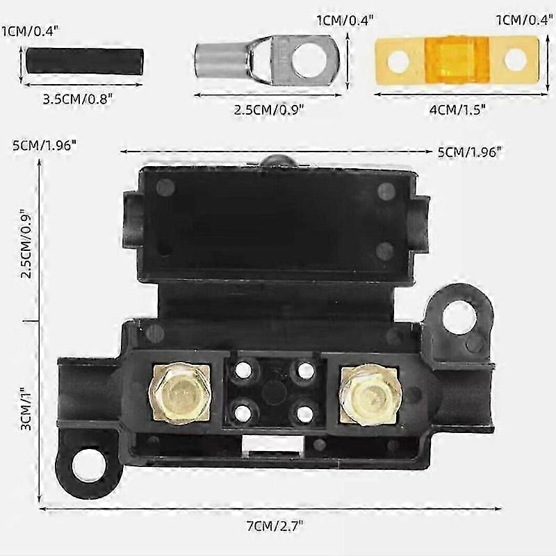 Fuse Holder with Screws for Midi Fuse - 40 V - Ref. Bag of 1