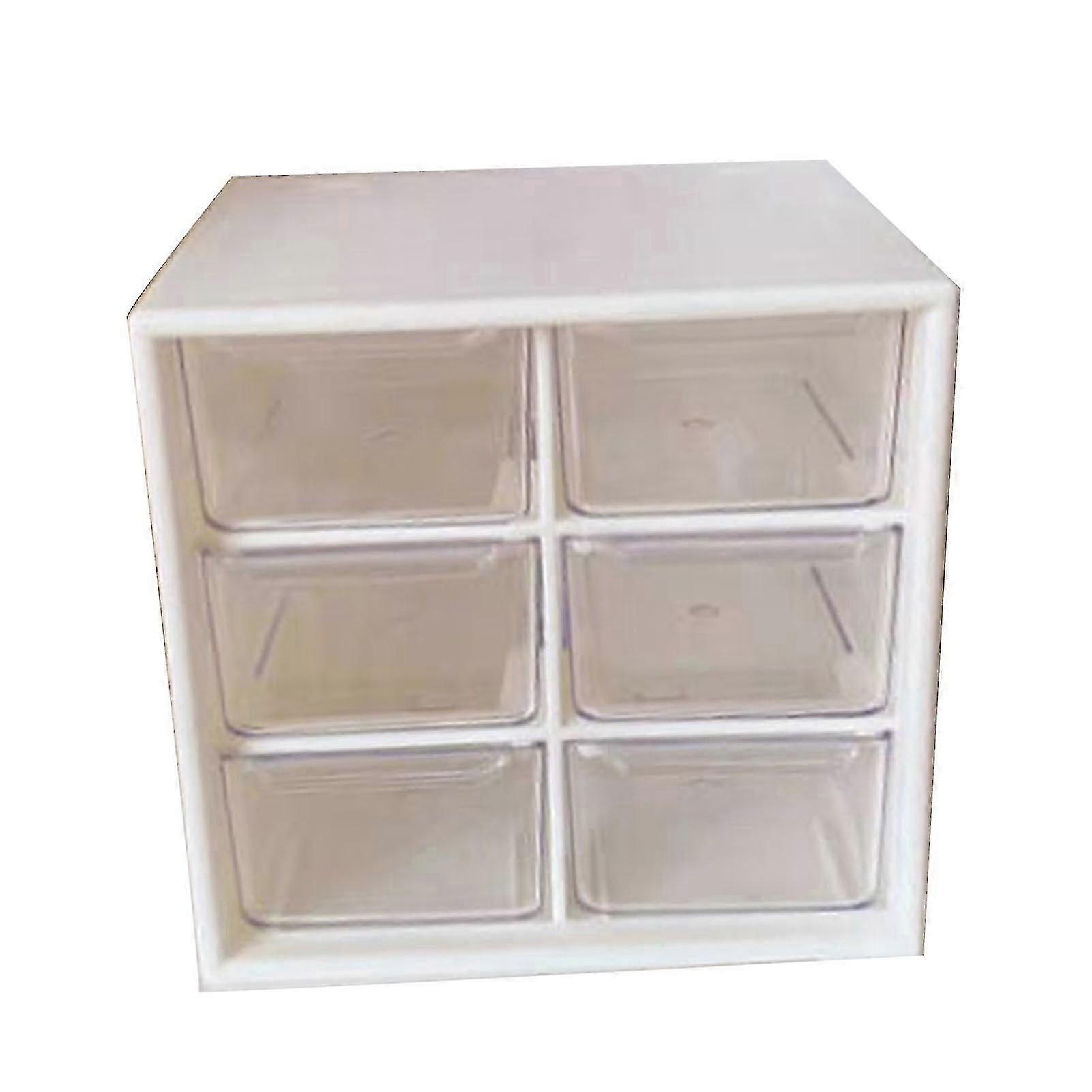6 Compartment Cosmetic Storage Case for Desk Drawer