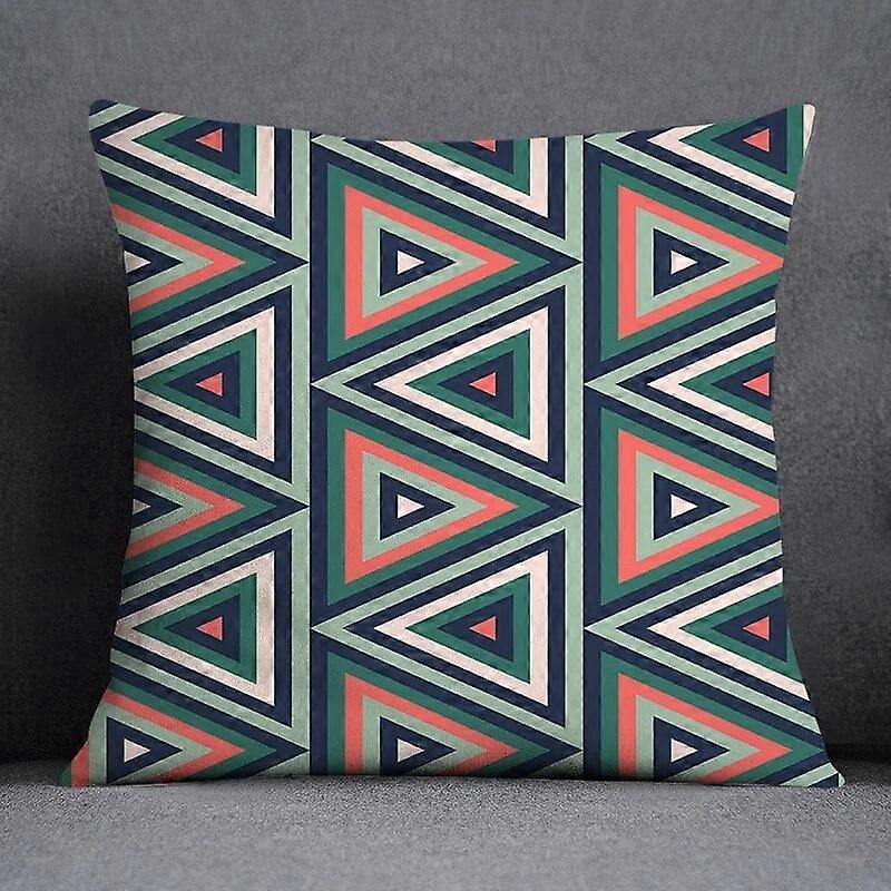 Pillow Cases Cotton Linen Geometric Simple Pattern Collection Home Decor Pillowcase Square Office