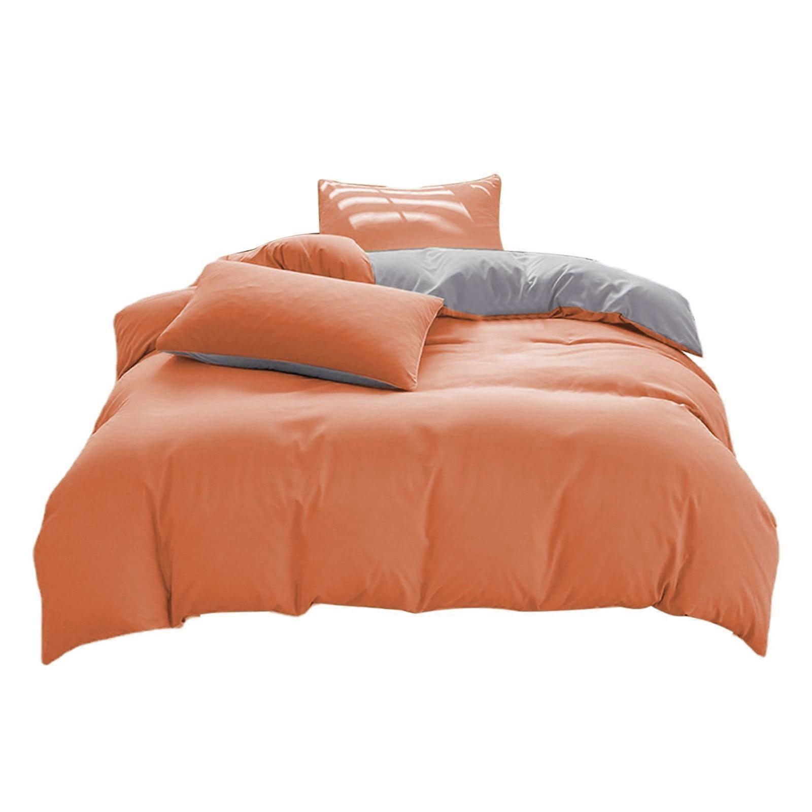 Ycandiee Bed Sheet Set, Duvet Cover, Flat & Fitted Sheets, Soft Double Brushed Microfiber, Zipper Closure & Corner Ties - No Comforter