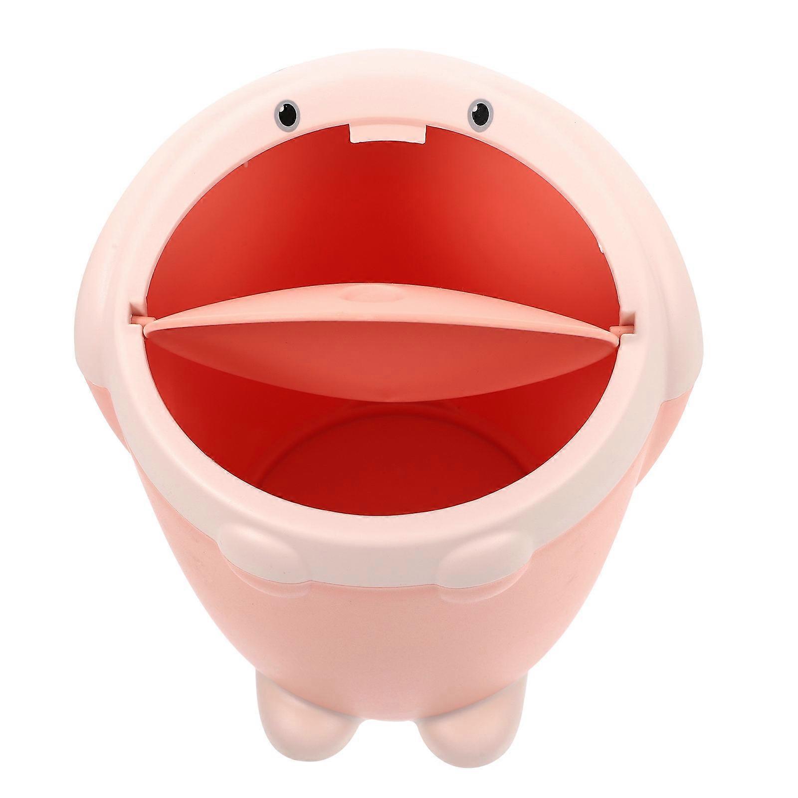 Trash Can with Lid Small Garbage Can for Storage 2Pcs Pink