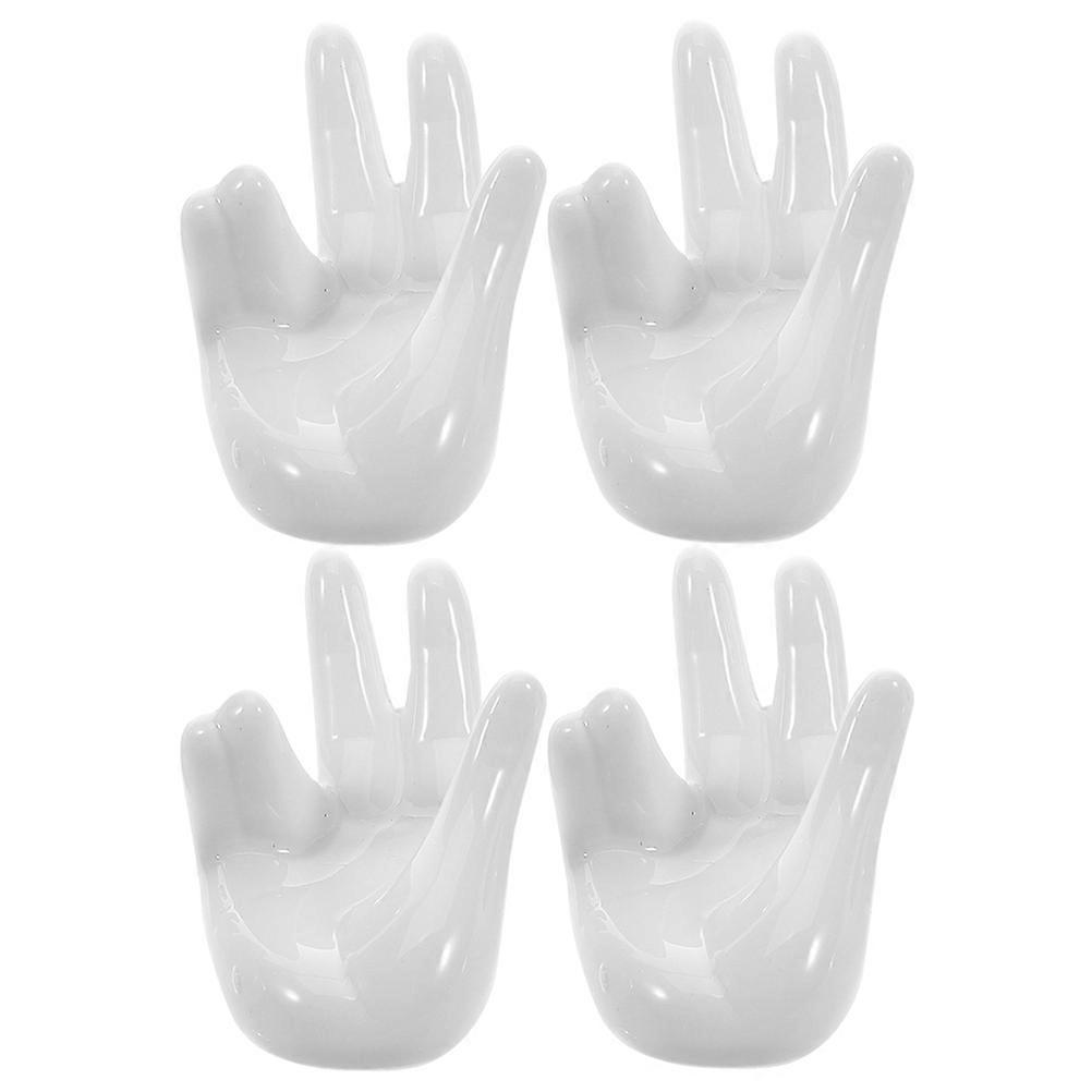 Egg Cups Novelty Ceramic Hand Shaped Egg Holder for Storage 8Pcs