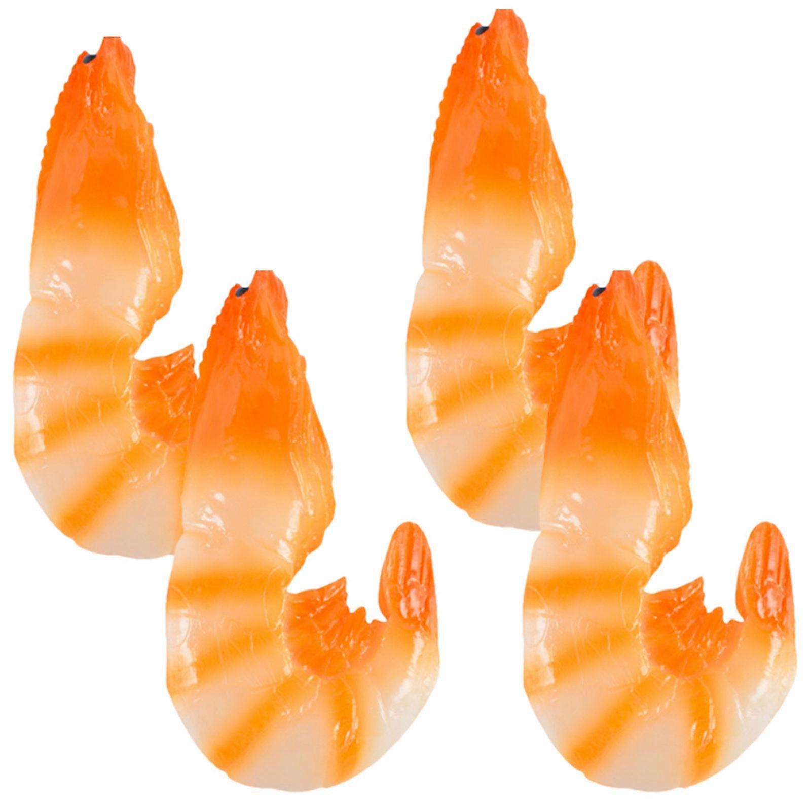 Realistic Shrimp Model Food Props for Decoration 20Pcs Artificial Shrimp Toys