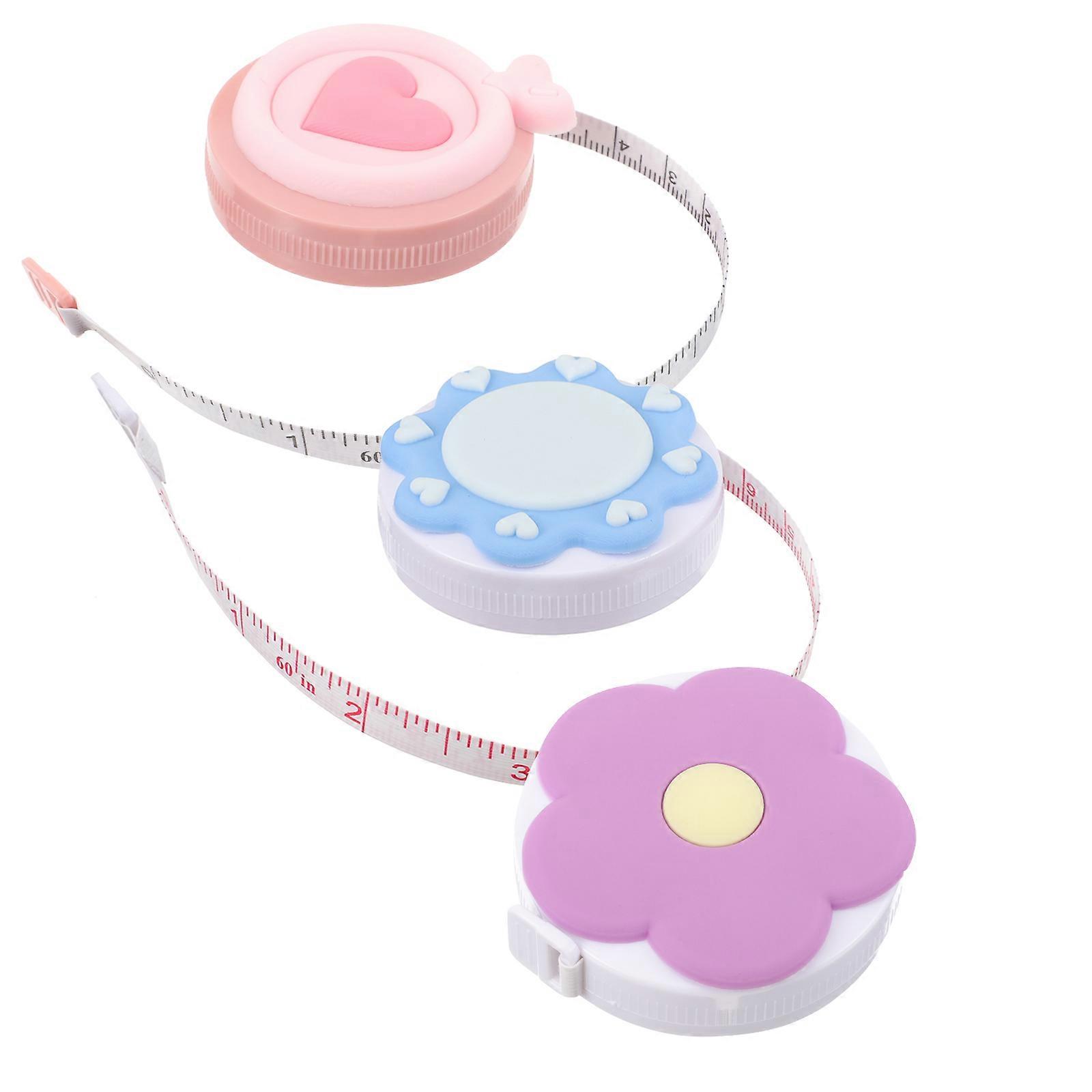 Mini Retractable Tape Measure for DIY and Sewing 6Pcs Assorted Colors