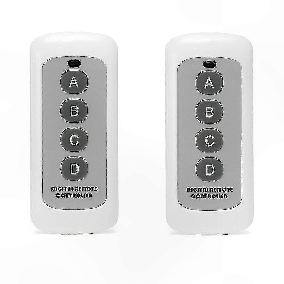 433MHz 4-Button Wireless RF Remote Control EV1527 Learning Code White