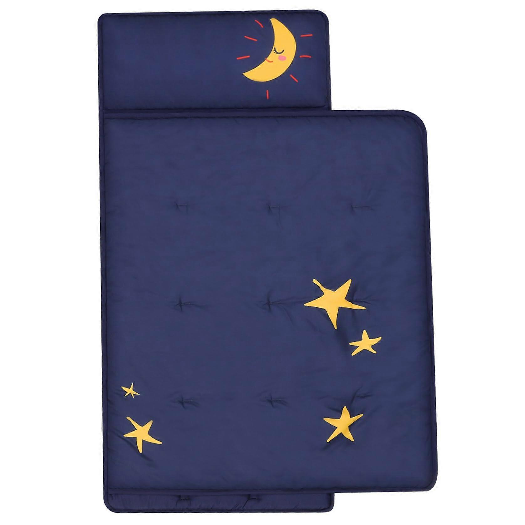 Nap Mat 20x46 Inch Foldable For Toddlers With Pillow And Blanket Portable Sleeping Bag With Fastening Straps For Nursery