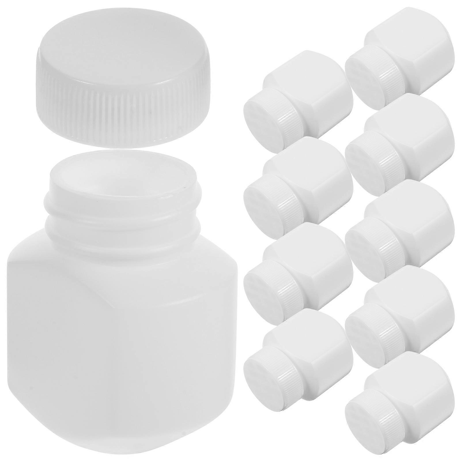 Bottle Organizer Pills Bottles for Storage Use 30Pcs White Hdpe with Seal