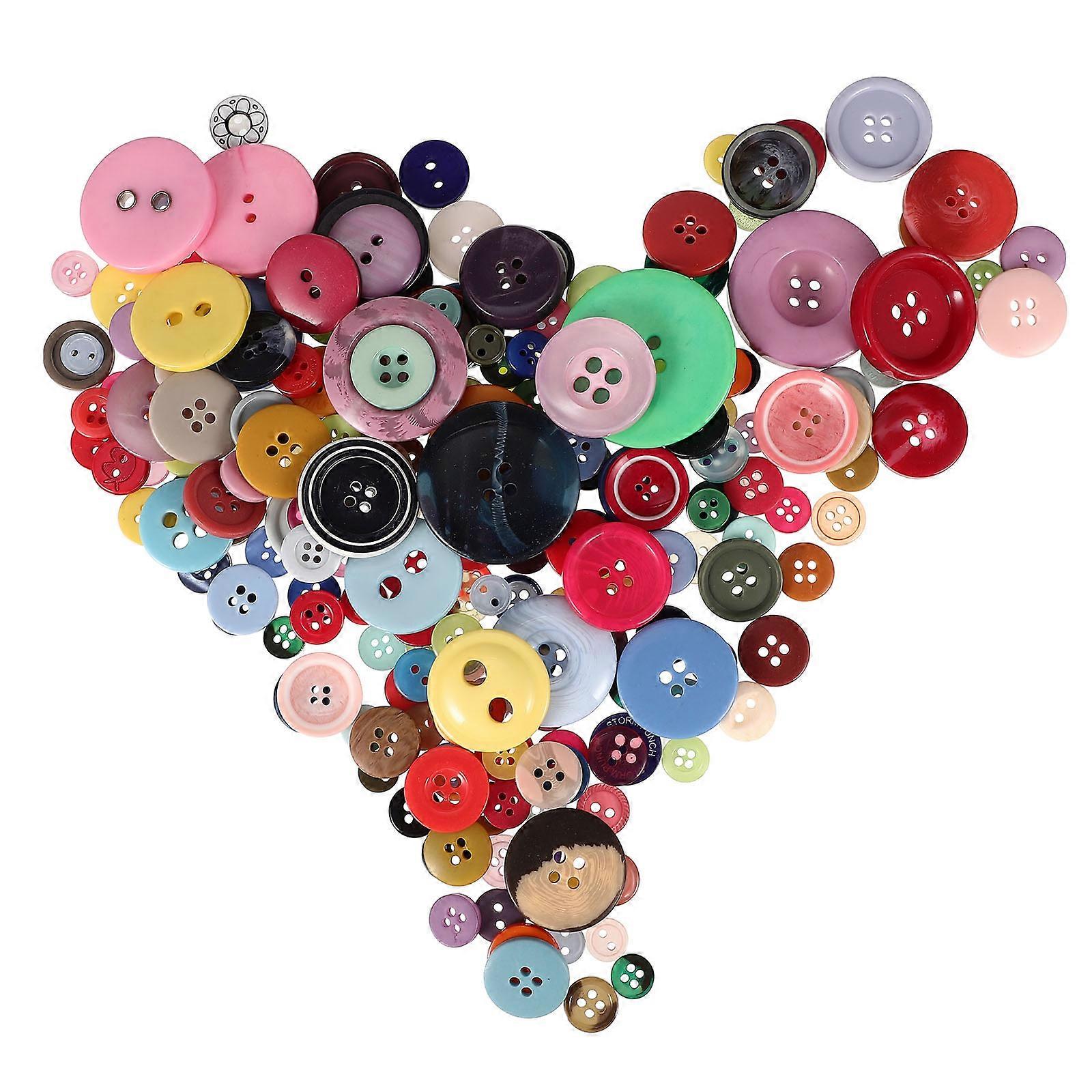 Colored Resin Buttons DIY Sewing Buttons for Craft Making 5Sets