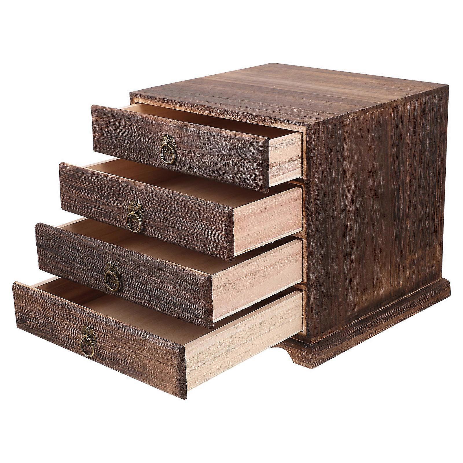 Vintage Tea Containers Rectangular Storage Box For Adults Home Decoration Moisture-proof 1Pc