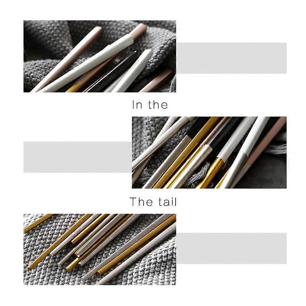 Chinese Chopsticks for Eating Nordic Minimalist Design Anti-Slip Reusable 23Cm White and Golden 1Pair