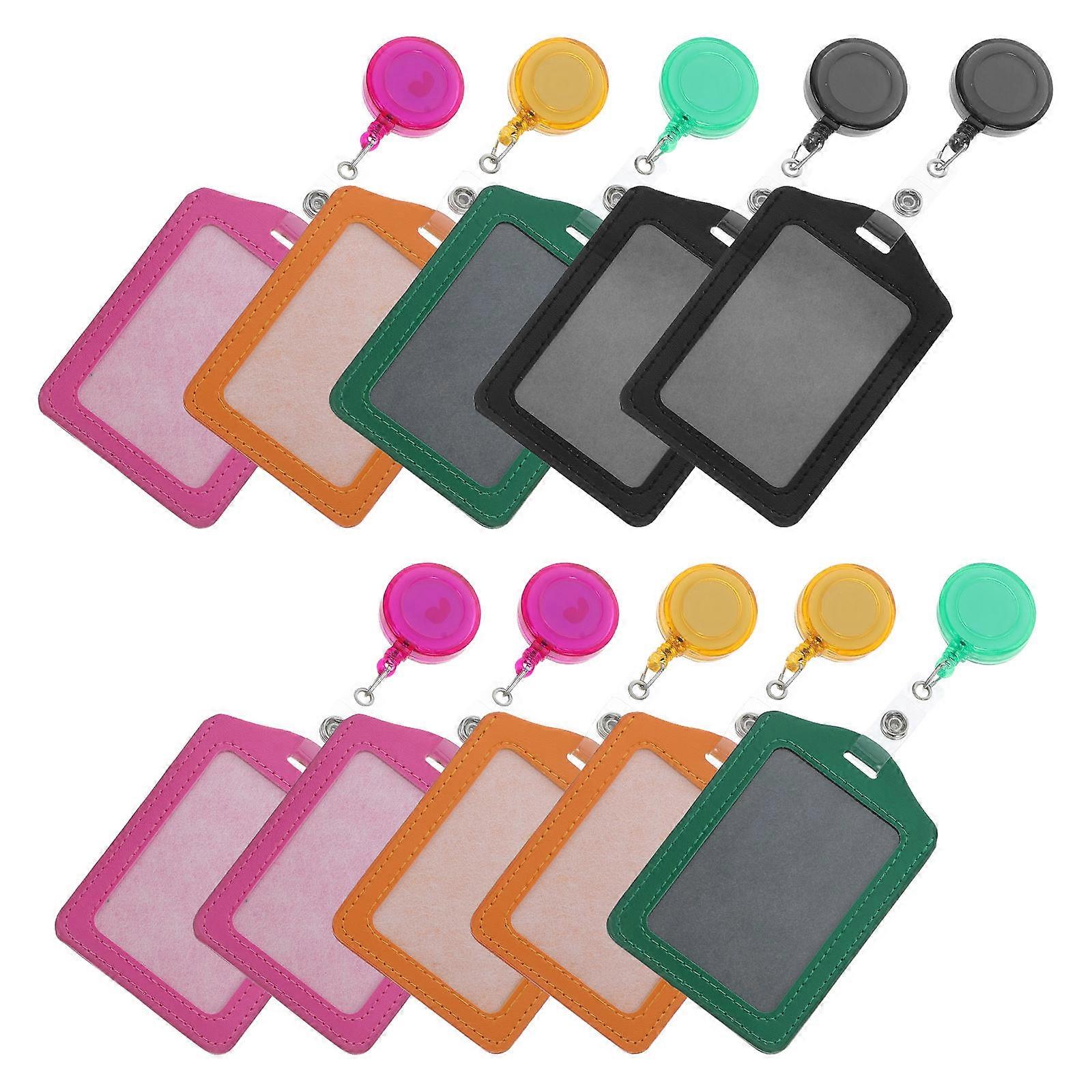 Identification Badge Holder Wallet Badge Holder For Business People Easy To Use 11.20X7.20X0.20CM 10Pcs