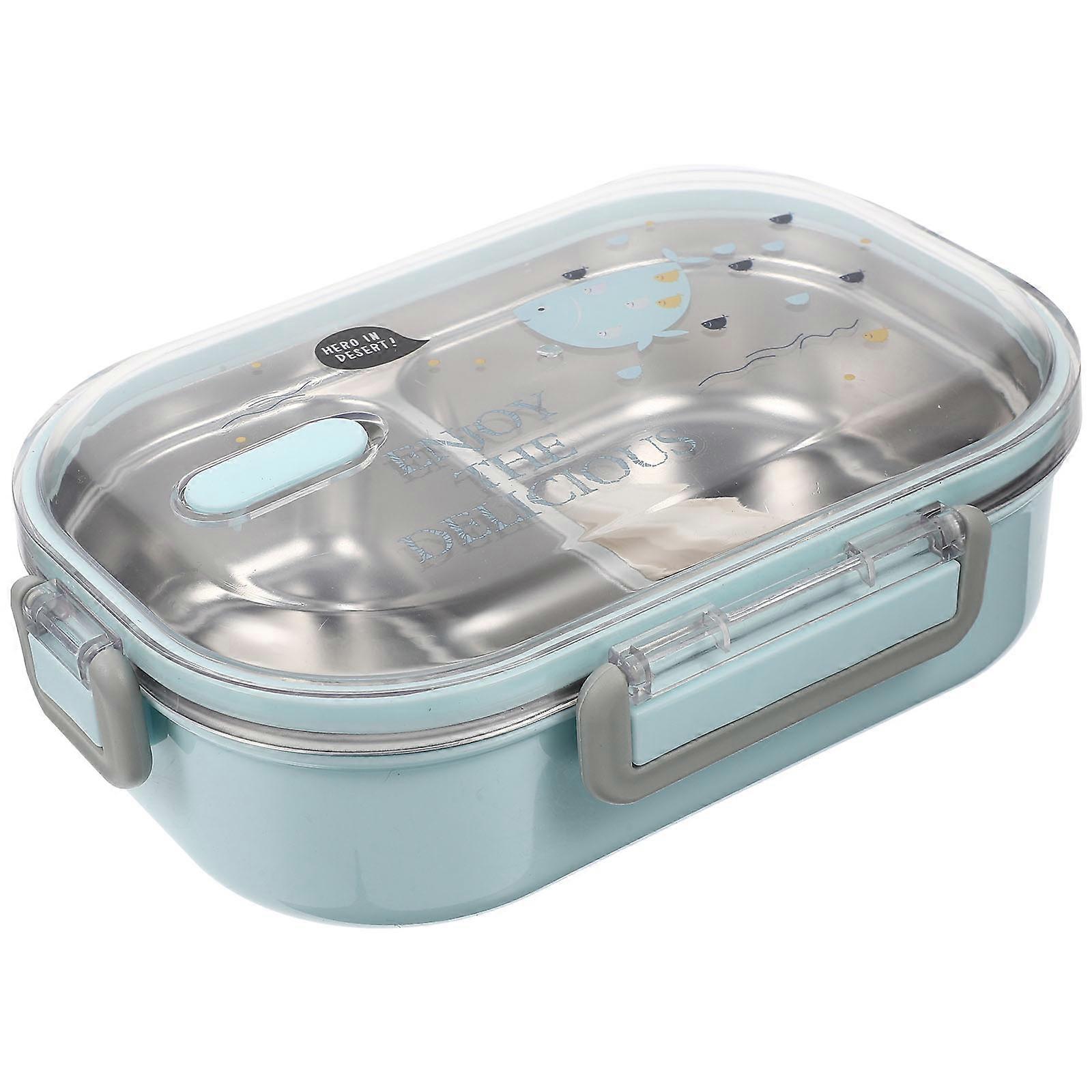 4Pcs Leakproof Stainless Steel Lunch Box with Compartments for Home