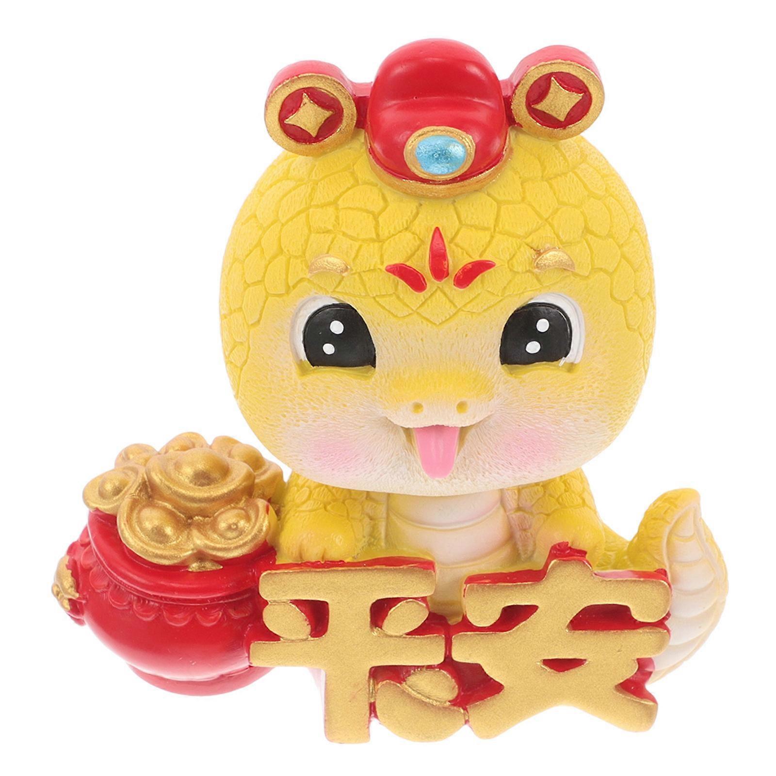 Chinese New Year Decoration Snake Figurine for Car Dashboard 3Pcs Set