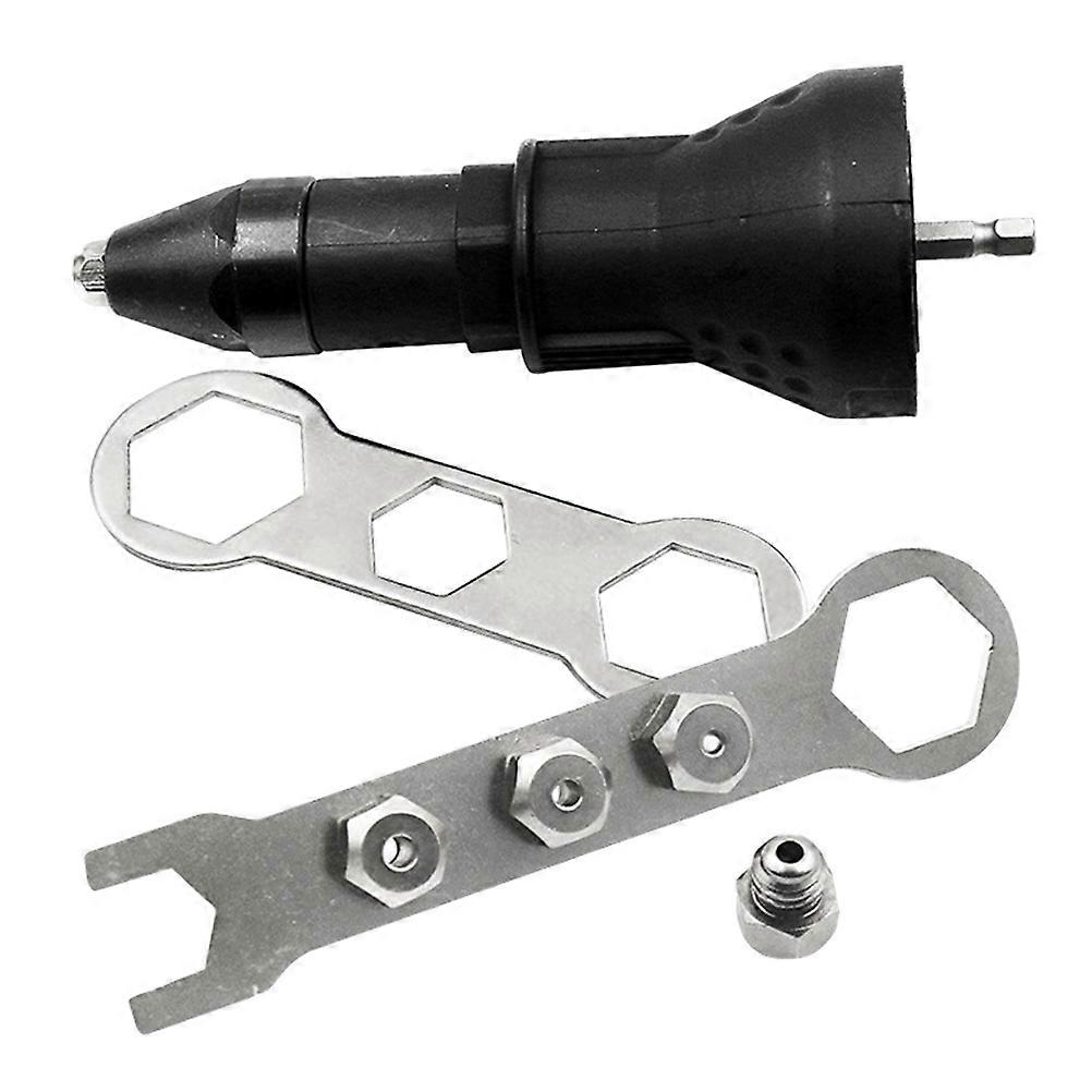 Drill Rivet Adaptor Insert Nut Tool for Repair Use Black