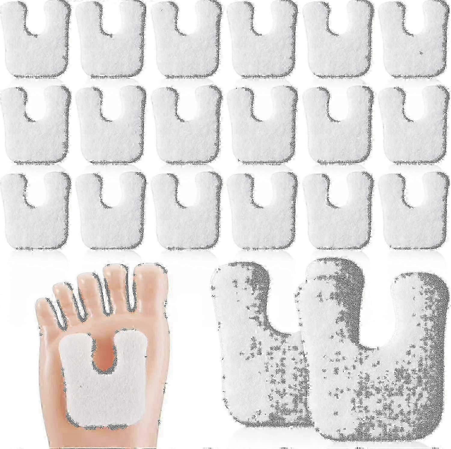 20 Pcs U Shaped Felt Callus Pads Soft Forefoot Cushion,metatarsal P...