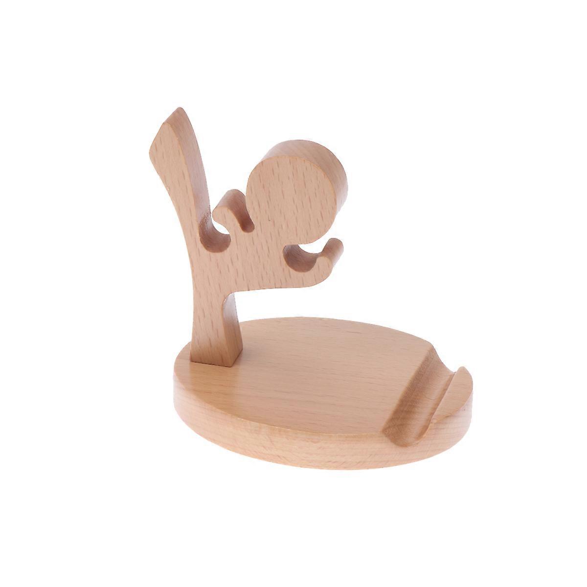 Wooden Phone Bracket Creative Mobile Phone Holder Support 3Pcs Set