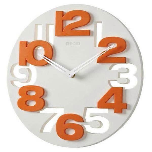 Round Wall Clock Large 3D Big Digits for Home Decor 2Pcs Artistic