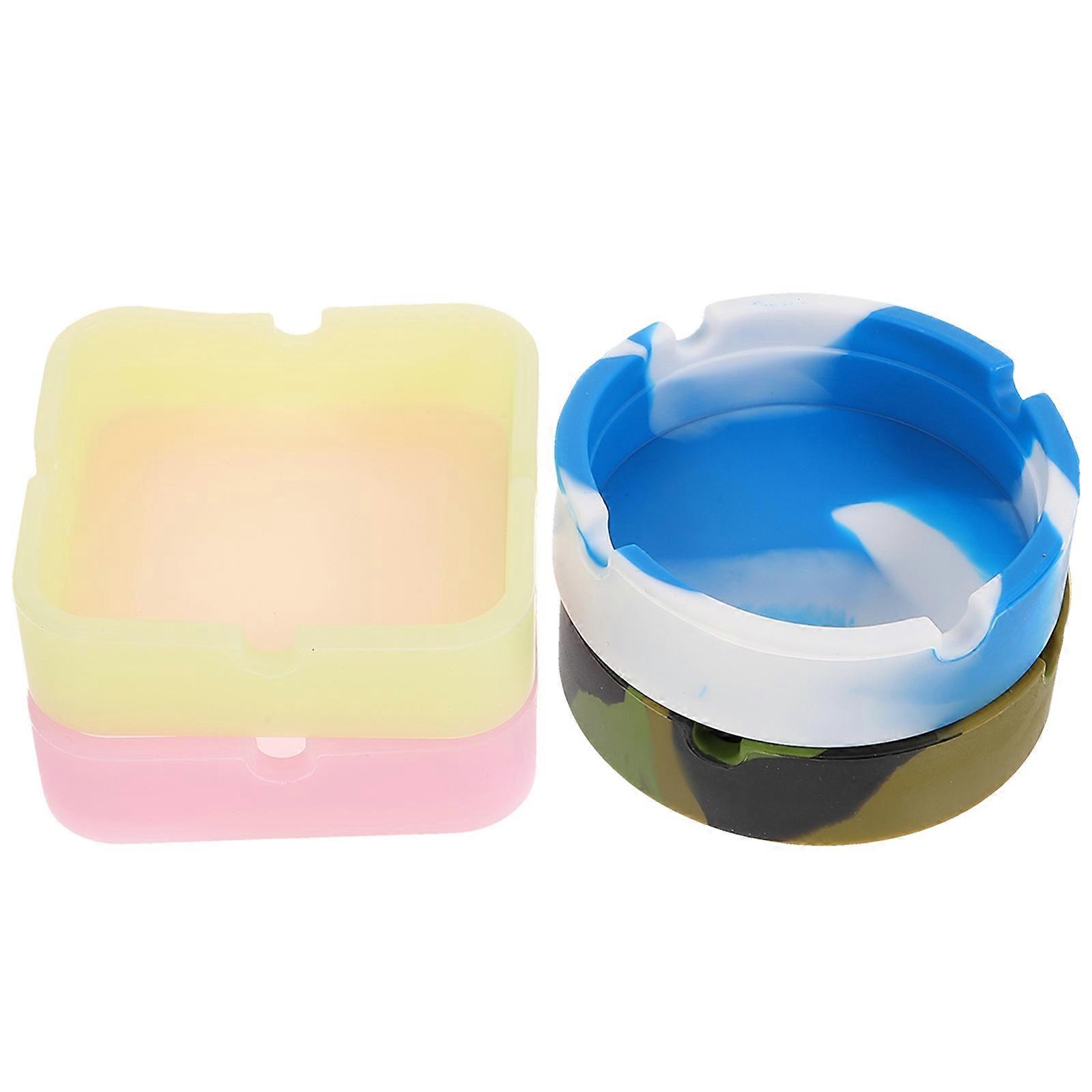 Silicone Ashtray for Holding Soap with 16Pcs Home Soot Trays