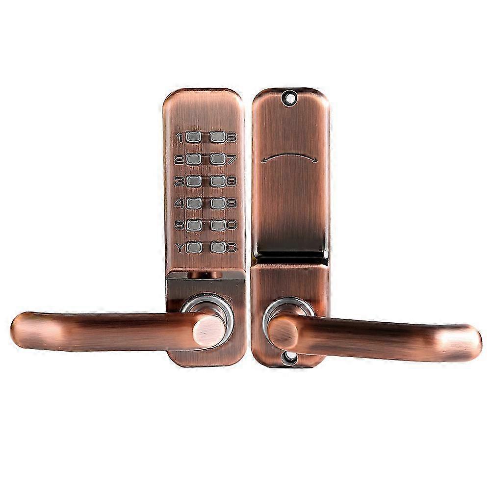 Mechanical Smart Digital Push Button Door Lock Home Keypad Keyless Code Password Waterproof